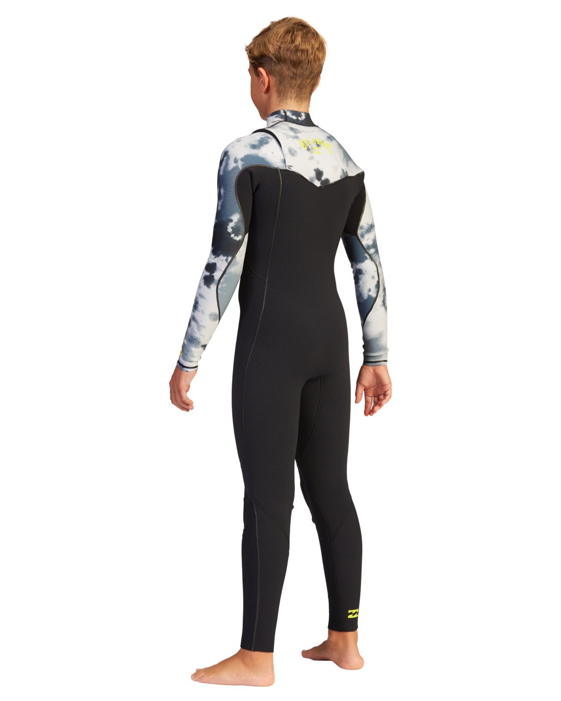 4/3mm Boy's Furnace Comp Full Wetsuit Pro Tie Dye Back Left