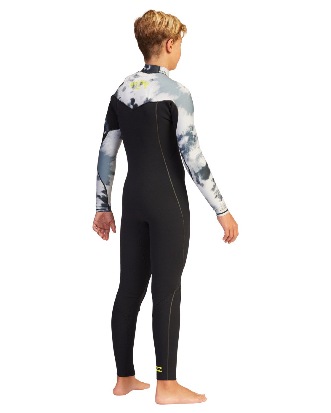 4/3mm Boy's Furnace Comp Full Wetsuit Pro Tie Dye Back Right