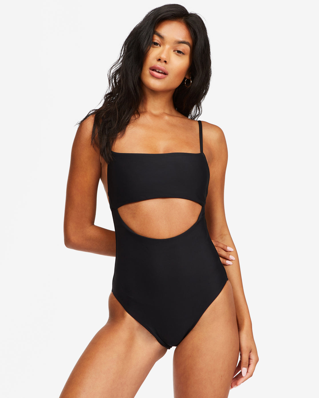 Billabong Sol Searcher One Piece Black Pebble Front