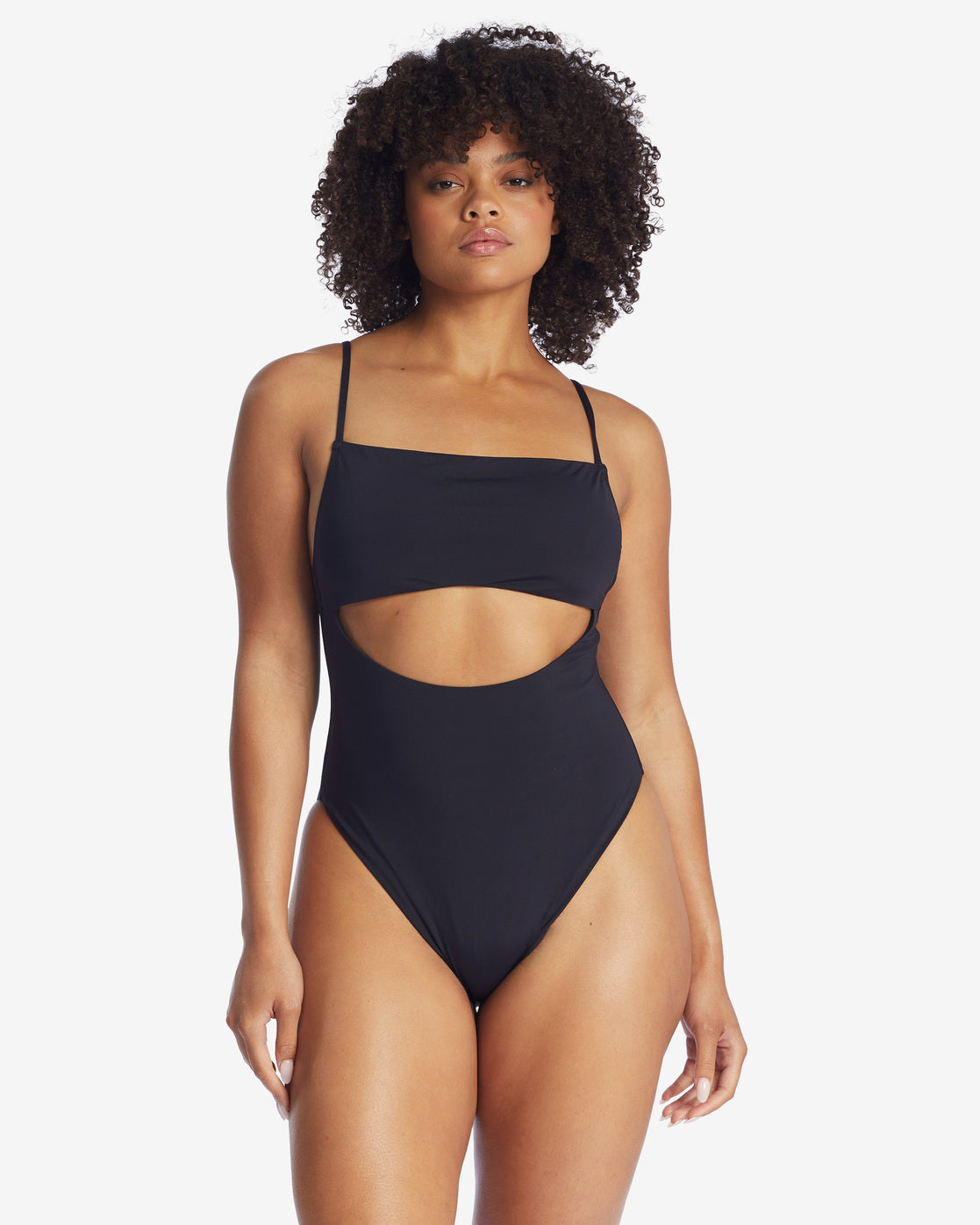 Billabong Sol Searcher One Piece Black Pebble Front