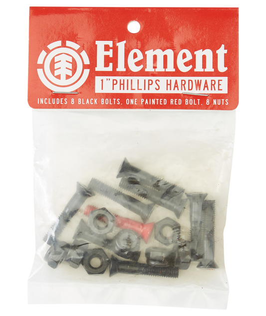 Element Phillips Skateboard Hardware 1 inch Set of 8