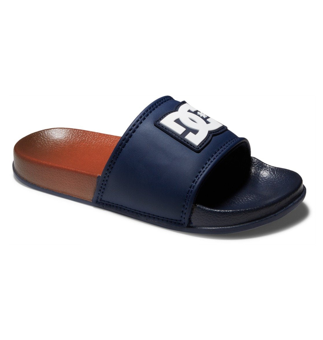 DC Shoes Kids Youth boys Girls Dc Slides slip on slipper sandals blue/brown main