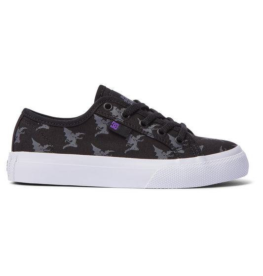 Kid's DC x Black Sabbath Manual Shoes Black Black Grey Profile Side