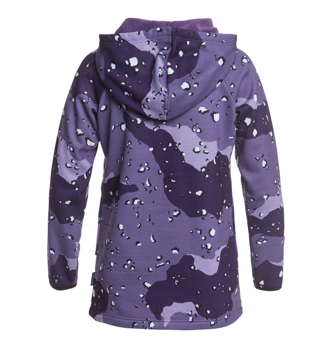 DC Shoes Women's Salem Technical Fleece Hoodie Chocolate Chip Grapescale Camo Front
