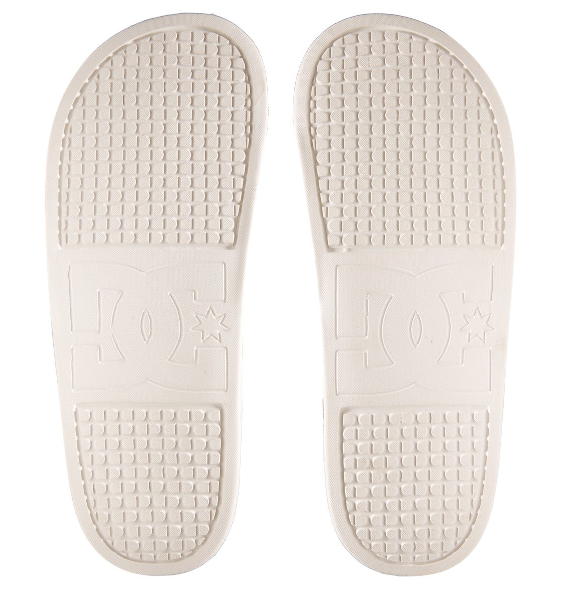 DC Shoes Womans DC Slides Slip-On Sandals Off White Bottom Sole