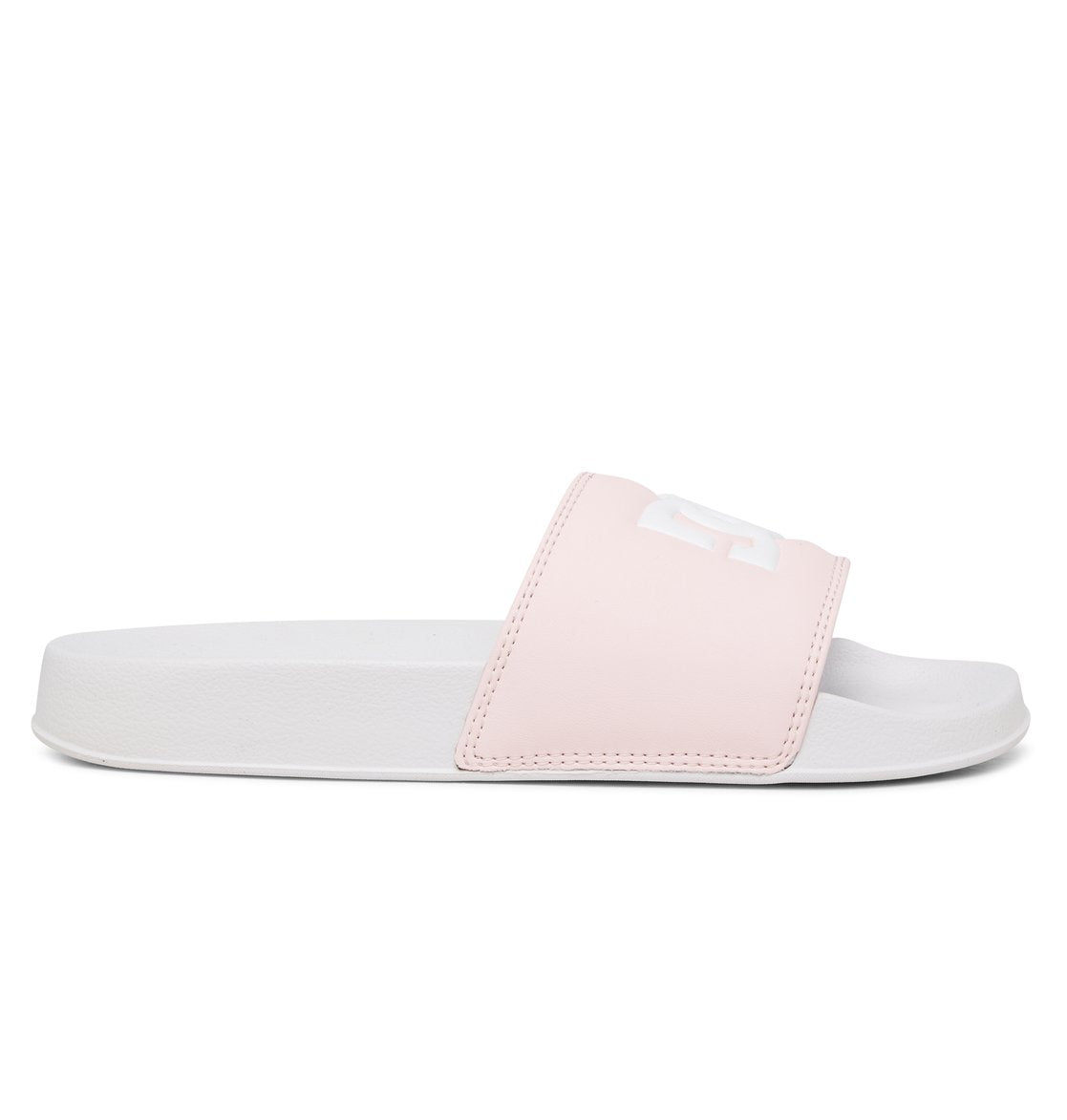 DC Shoes Women's DC Slides Slip-On Sandals White/Pink Outer Side