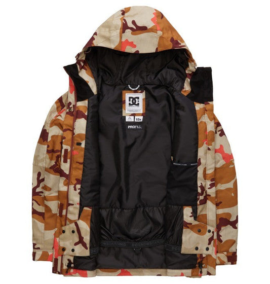 DC Shoes Ladies Liberate Jacket 15K Waterproof Ski Snowboard Jacket Woodland Camo Overcast Open Inside