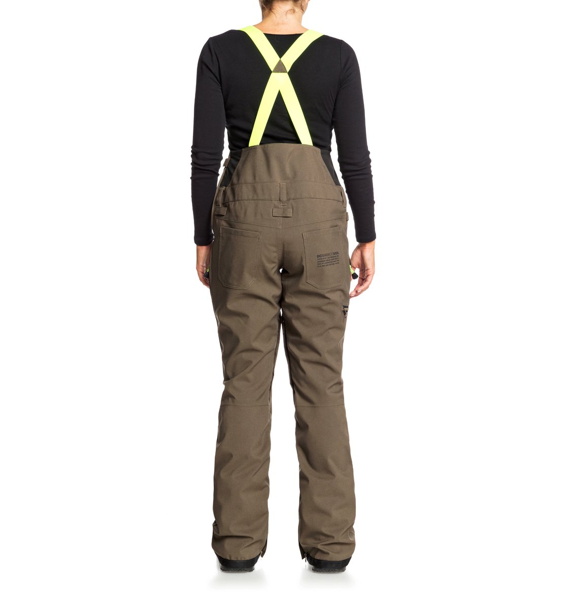DC Shoes Women's Collective Bib Shell Ski Snowboard Pant Tarmac Back