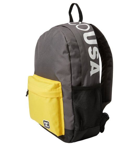 DC Shoes Backsider Backpack Dark Shadow Angled Side View