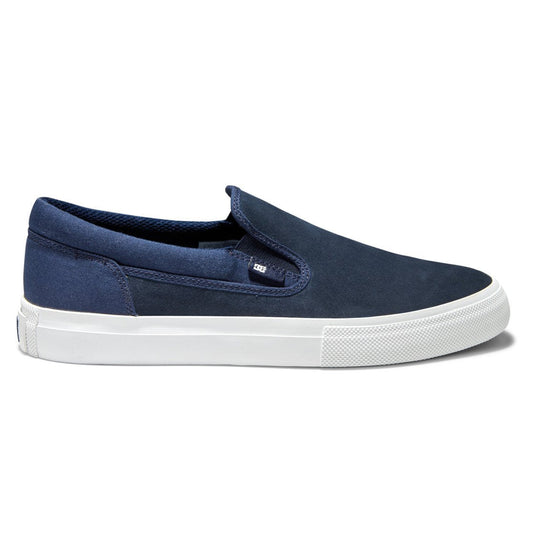 DC Manual Slip-On Suede Shoes Navy Blazer Side
