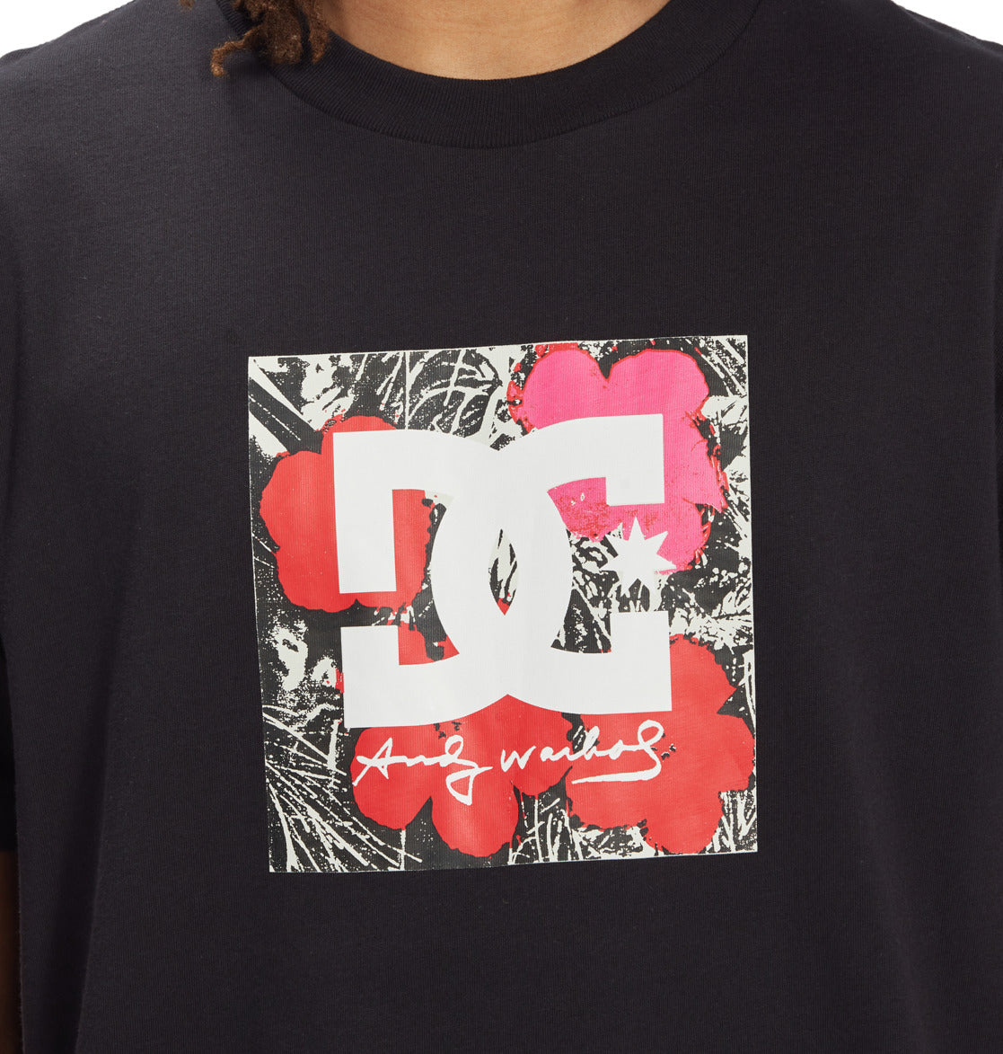 DC Shoes Mens Andy Warhol Series Life and Death Short Sleeve Tee Black Logo Graphic