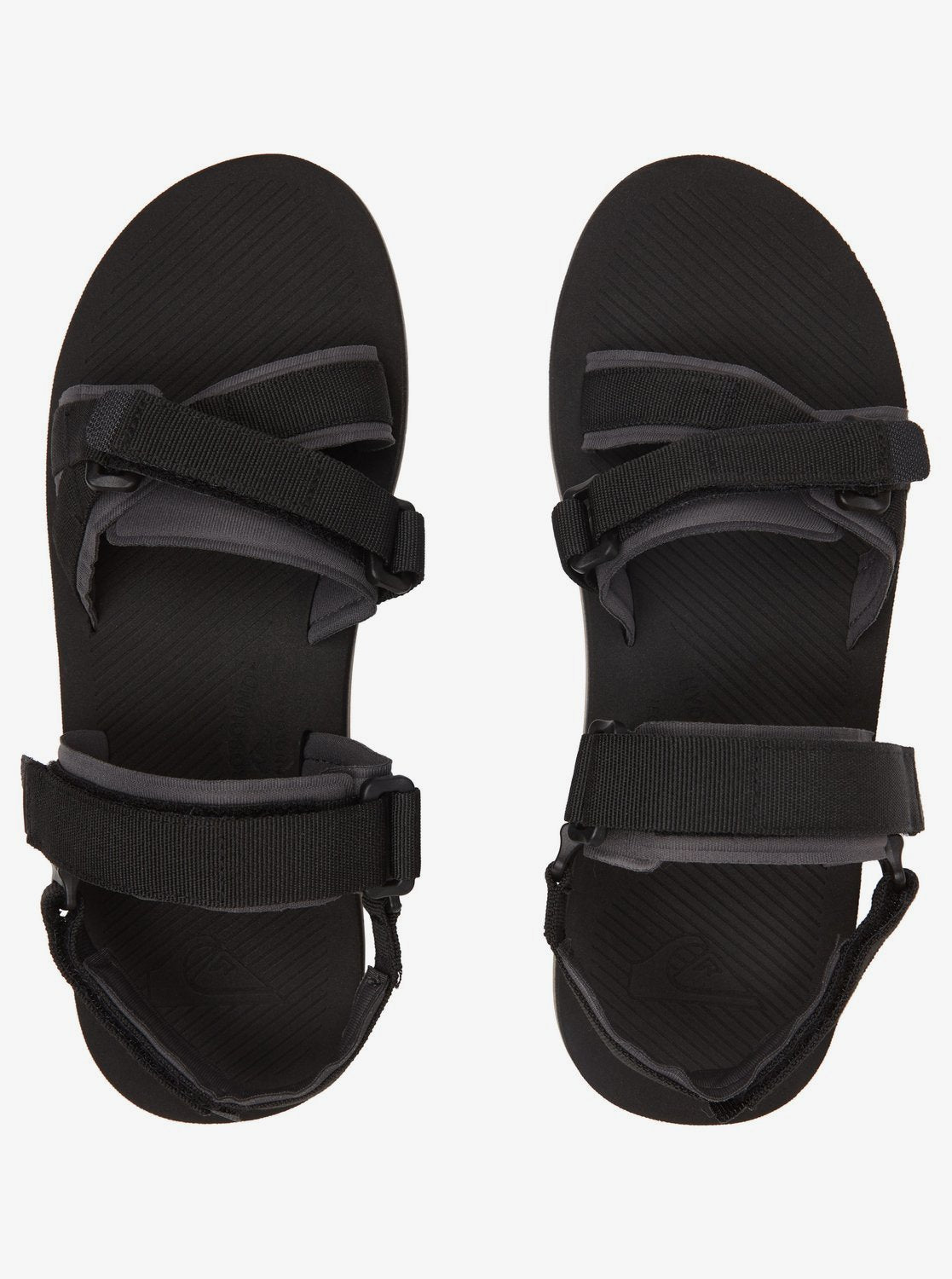 Quicksilver Caged Oasis II Sandal Black Grey Gray Brown Top