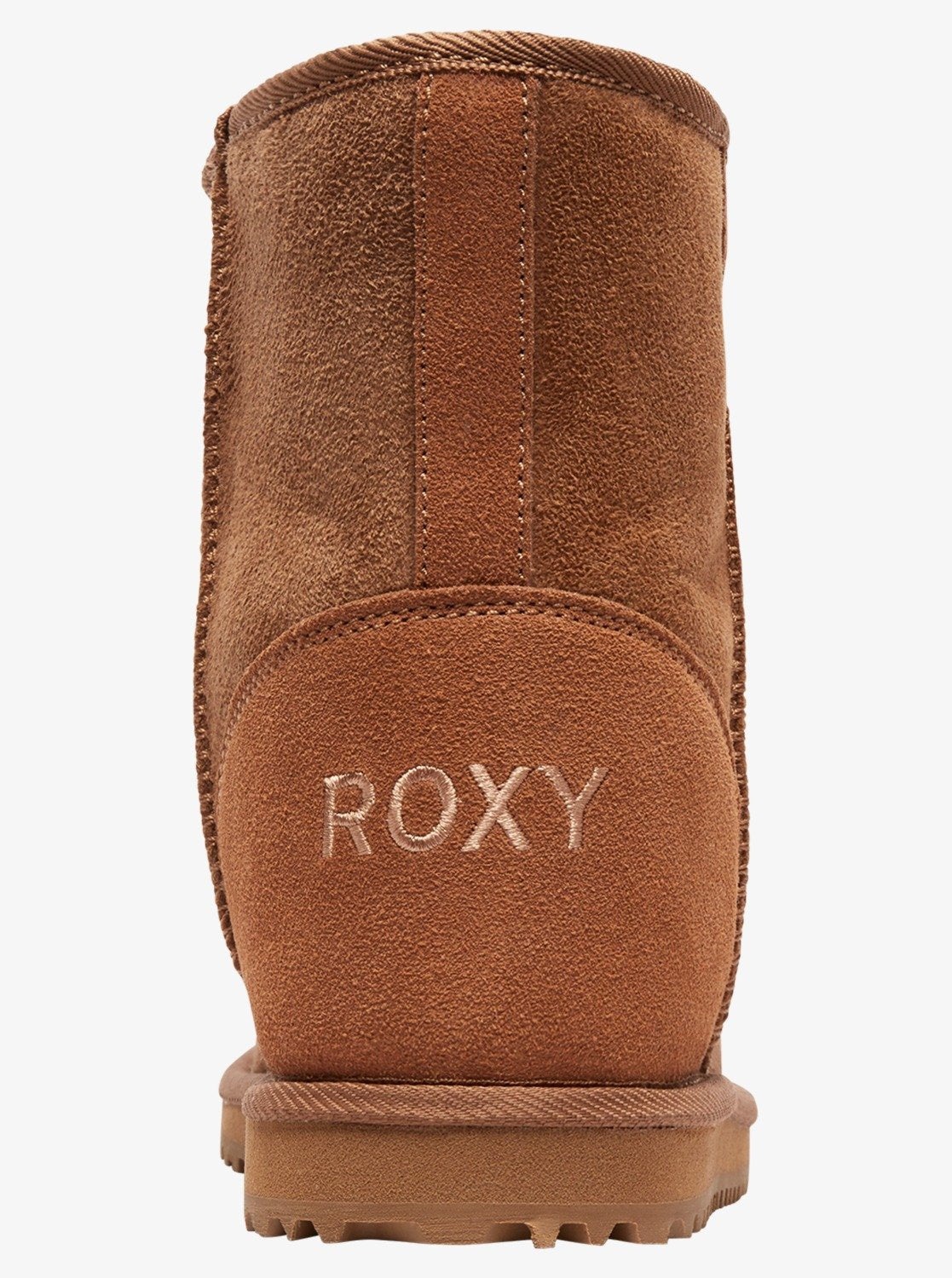 Roxy Women's Renton Winter Boot Chestnut Brown back Roxy embroidered view