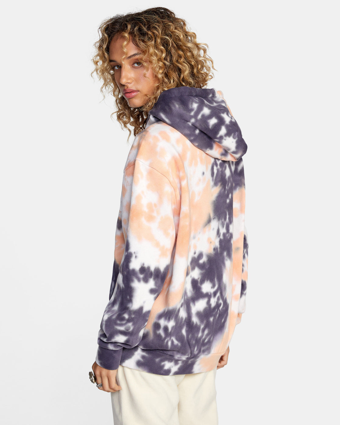 RVCA VA Worldwide Hoodie Coral Back Left