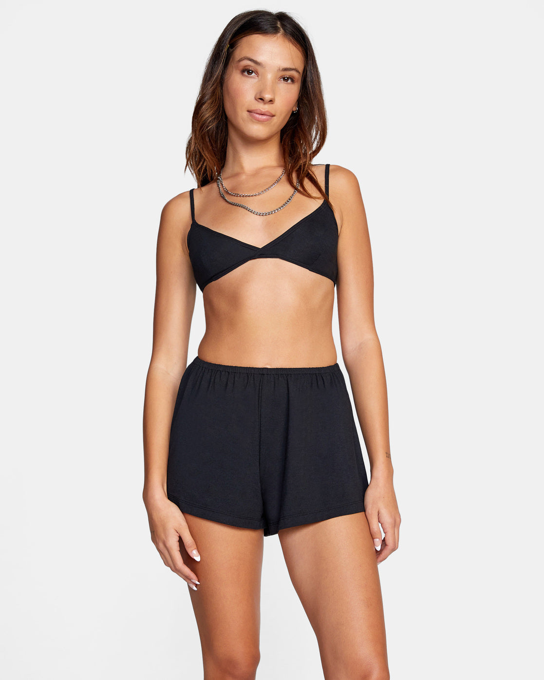 RVCA Ex Girlfriend Shorts True Black Front