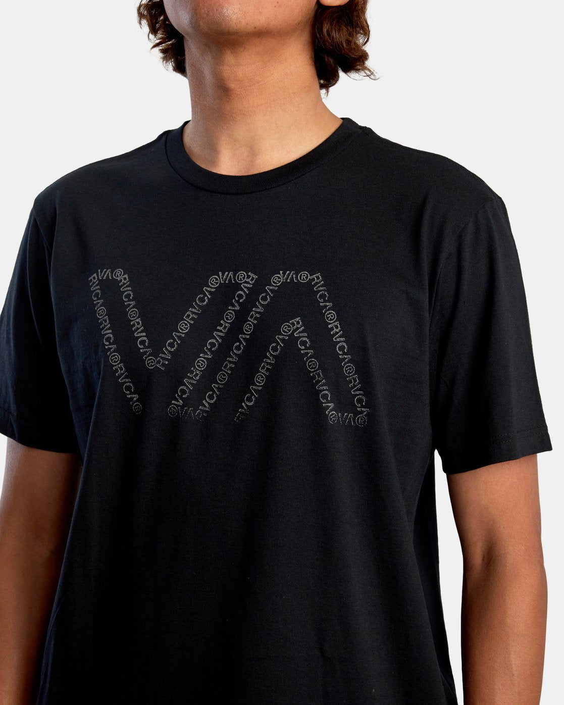 RVCA Typewriter Short Sleeve Black Front Art Graphic Print