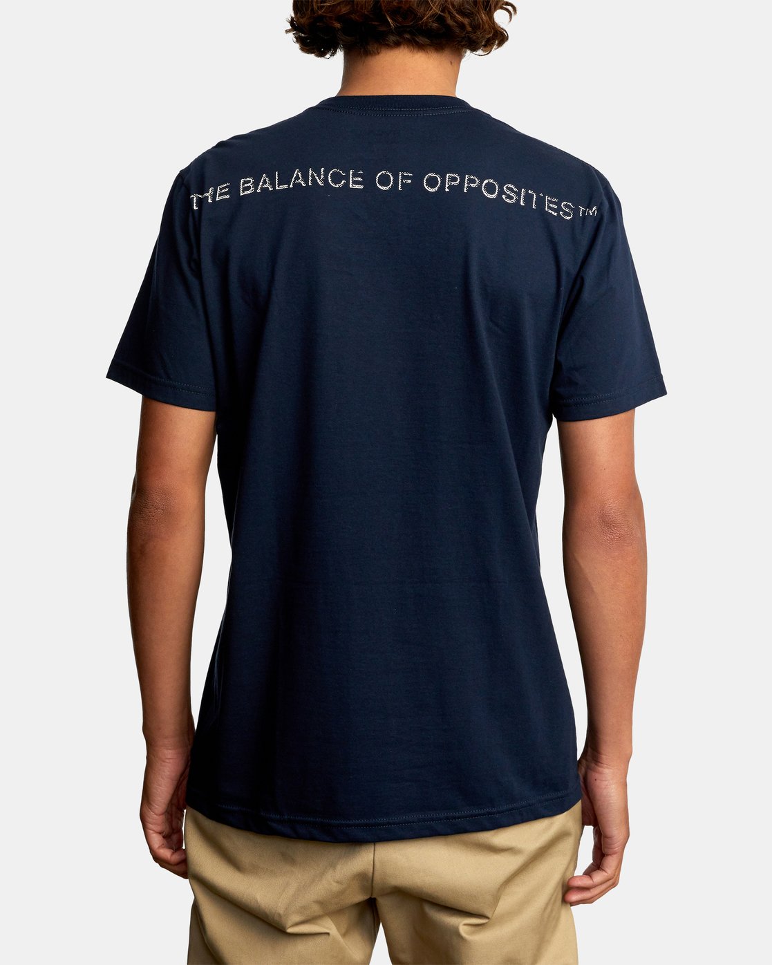 RVCA Typewriter Short Sleeve Navy Marine Back