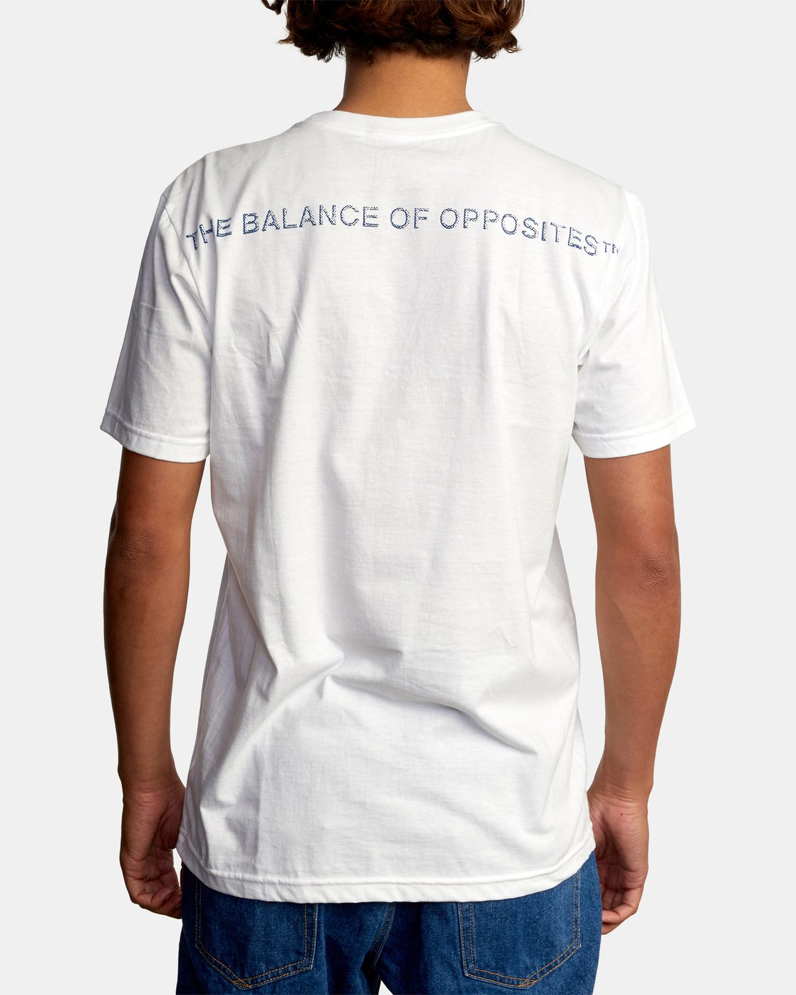 RVCA Typewriter Short Sleeve White Back