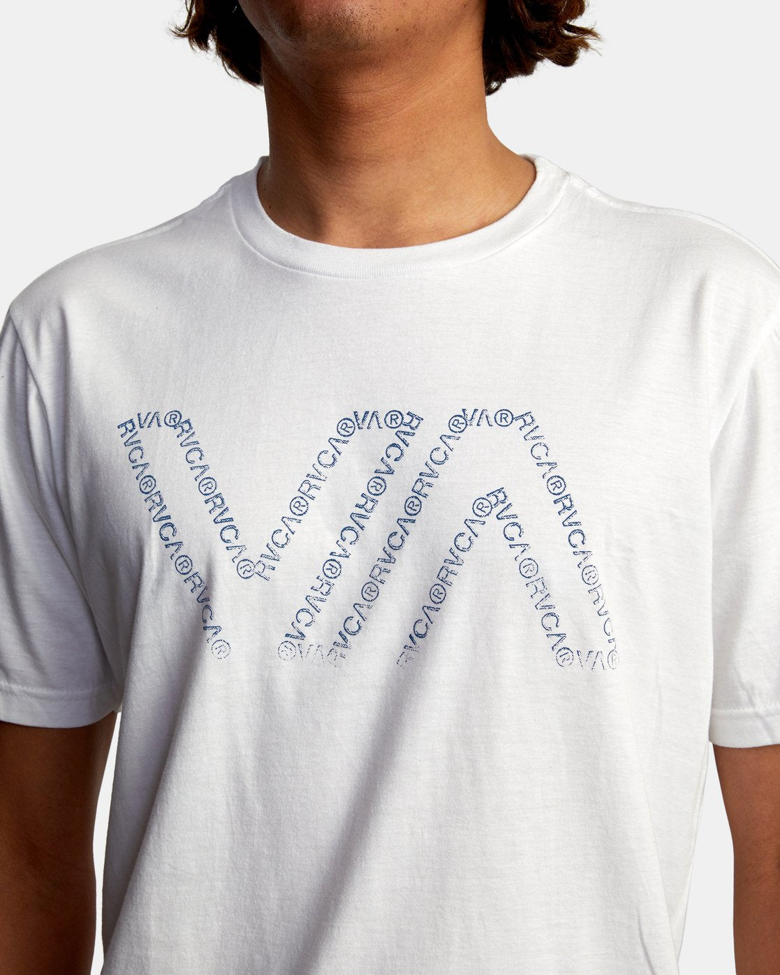 RVCA Typewriter Short Sleeve White Print Art Graphic
