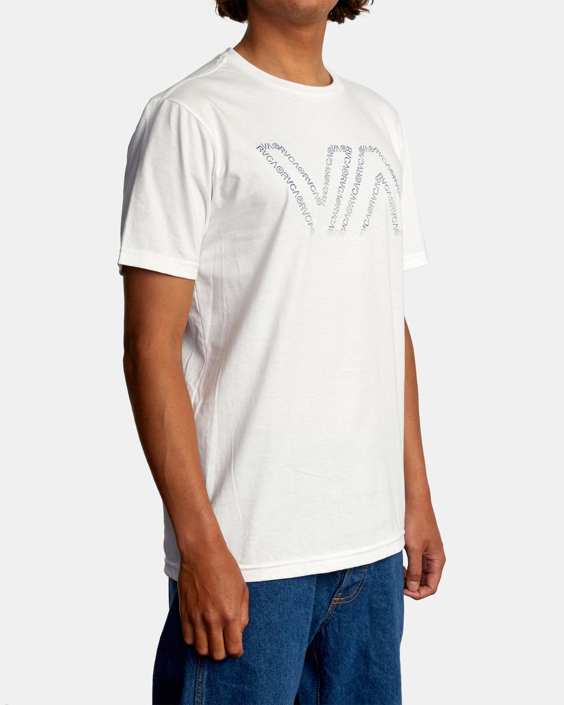 RVCA Typewriter Short Sleeve White Right Front