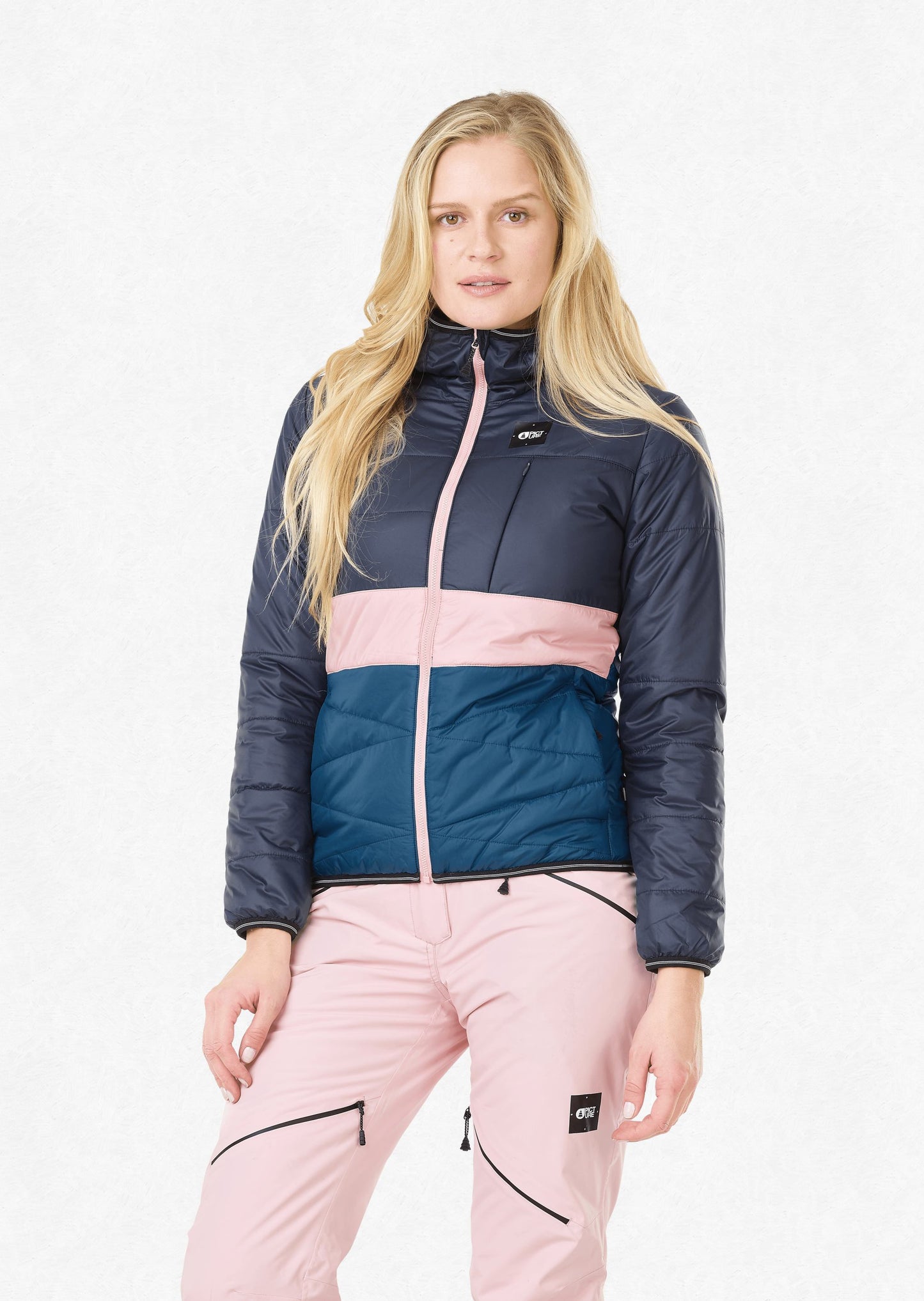 Picture Women's Chloe Reversible Synthetic Puffy Jacket Dark Blue Front Model