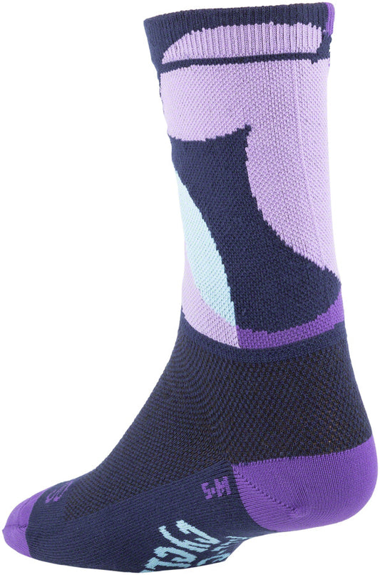Sock Guy All City Dot Game Crew Socks Cycling Leisure Fashion Purple Navy
