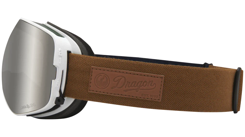 Dragon X2s Medium Fit Sperical Quick Change Goggles Coyote Silver Ion Mirror Brown Band