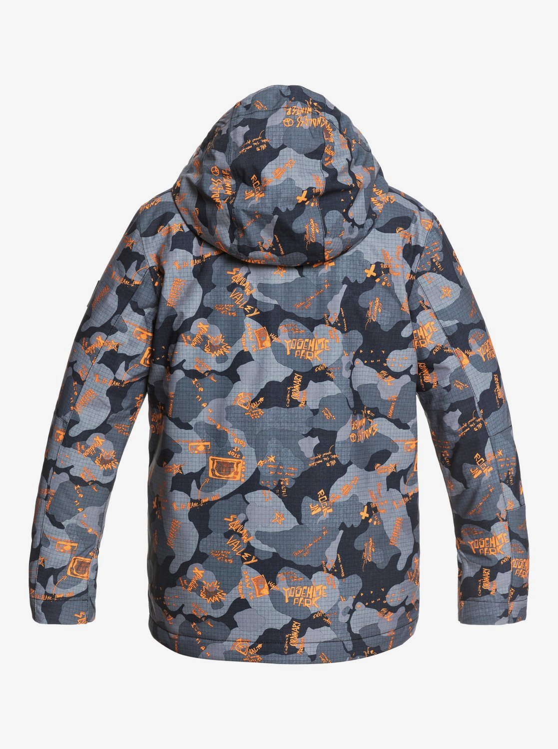 Quicksilver Boy's Mission Printed Snow Jacket Back View