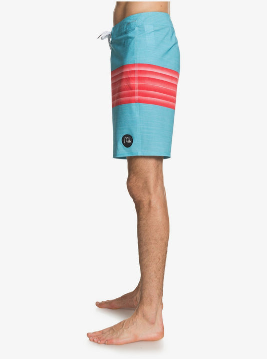 Quicksilver Mens Guys Highline Six Channel 19inch Boardshorts Blue REd