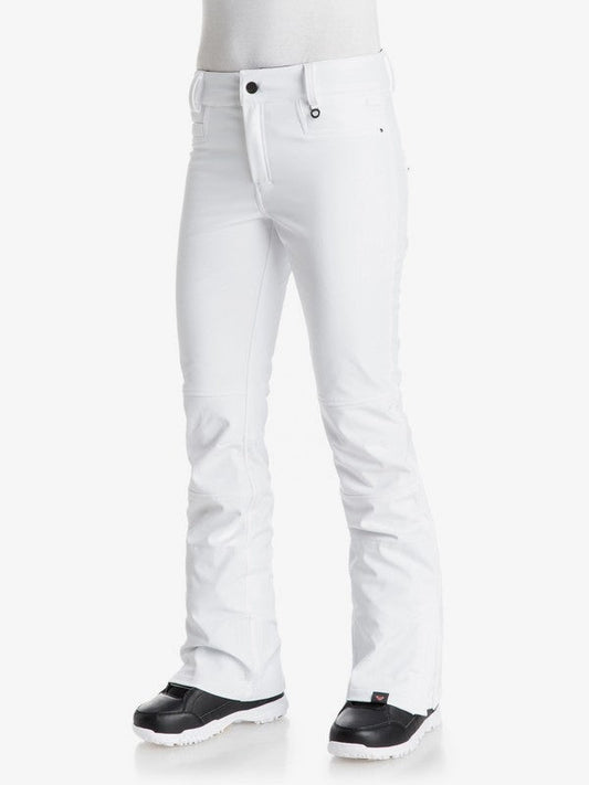 Roxy Women's Creek Snow Pant Bright White model angled view