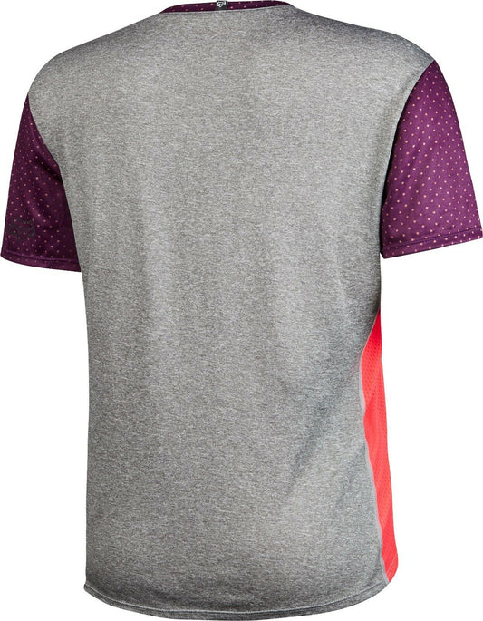 Fox Racing Ladies Indicator Short Sleeve MTB Mountain Bike Jersey Heather Graphite Grey Back