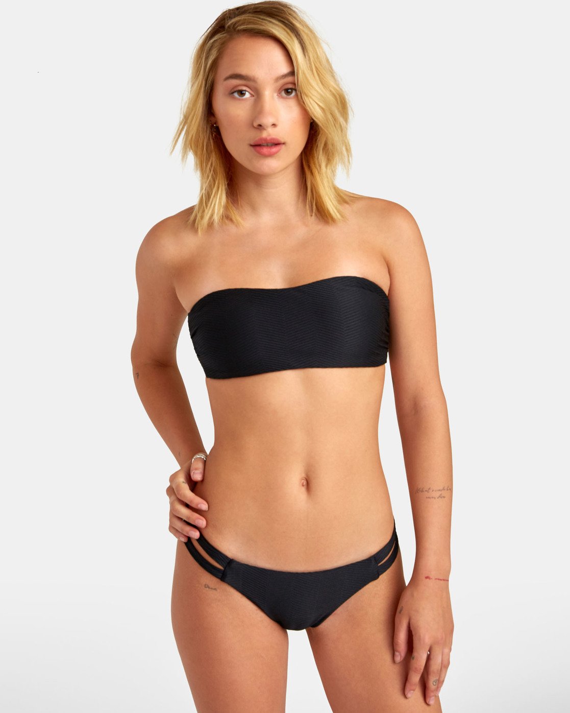 RVCA Bodega Bandeau Bikini Top Black