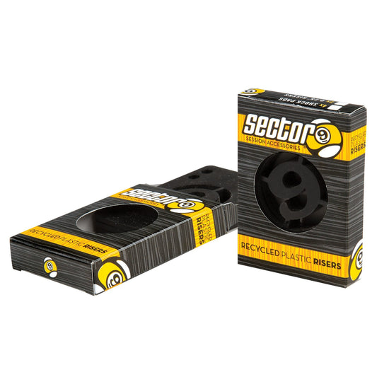 Sector Nine 0.125" Shock Pads Skateboard Risers (Set of 4), Black