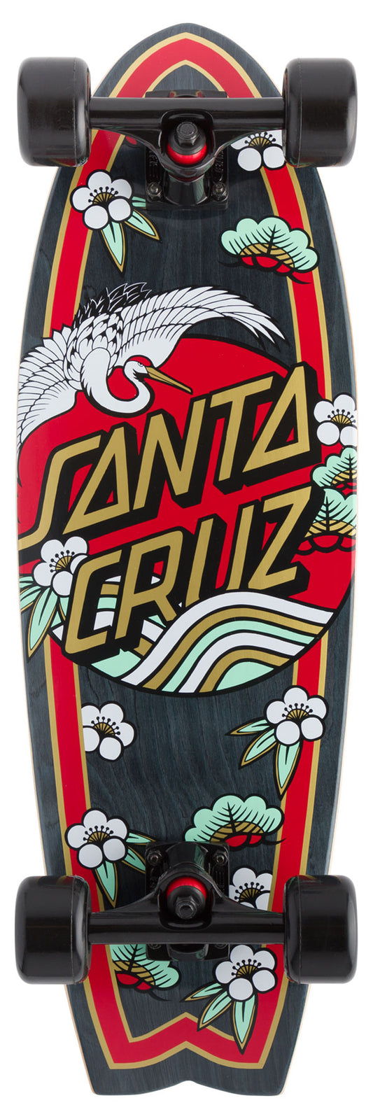 Santa Cruz Crane Dot 8.8in x 27.7in Shark Cruiser Longboard Complete