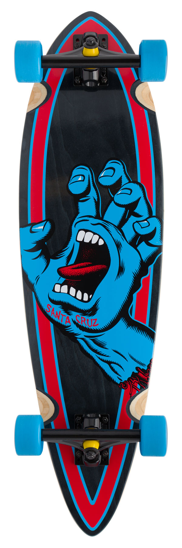 Santa Cruz Screaming Hand 9.20in x 33in Pintail Longboard Complete