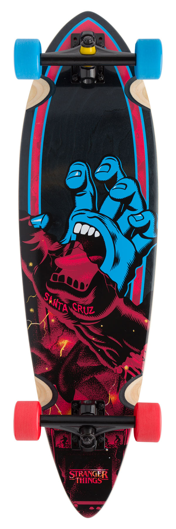 Santa Cruz Stranger Things Screaming Hand 9.20in x 33in Pintail Longboard Complete