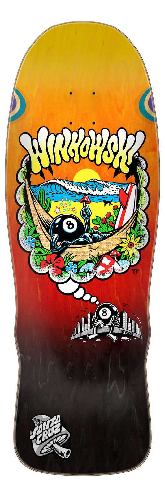 Santa Cruz Winkowski 8Ballr Day Dream Pro Shaped Reissue 10.35in x 30.54in Skateboard Deck