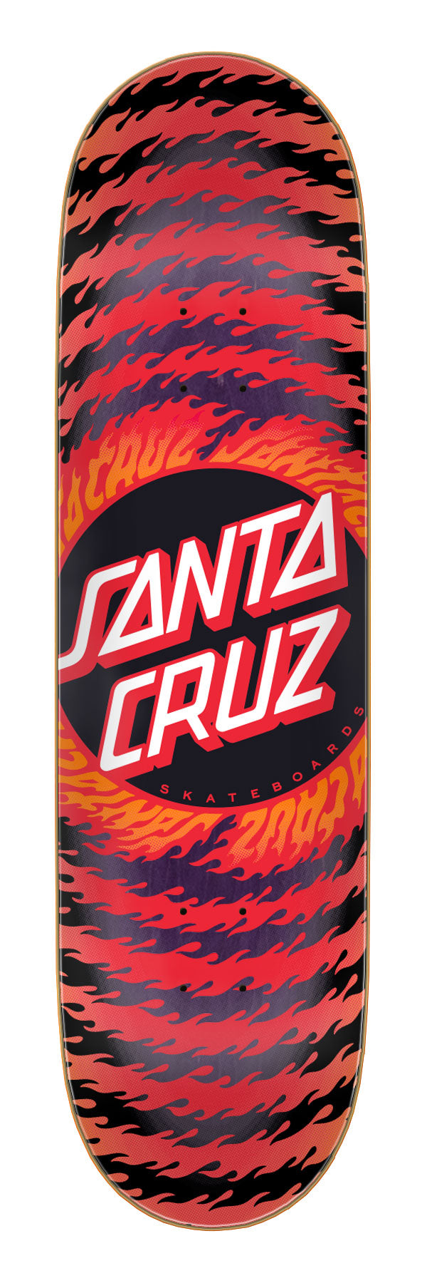 Santa Cruz Flame Ringed Dot Birch 8.5in x 32.2in Skateboard Deck