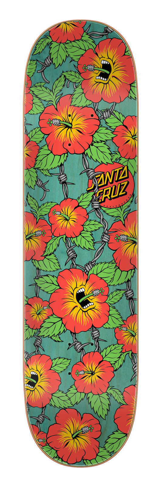 Santa Cruz Screaming Hibiscus Birch 8.00in x 31.60in Skateboard Deck