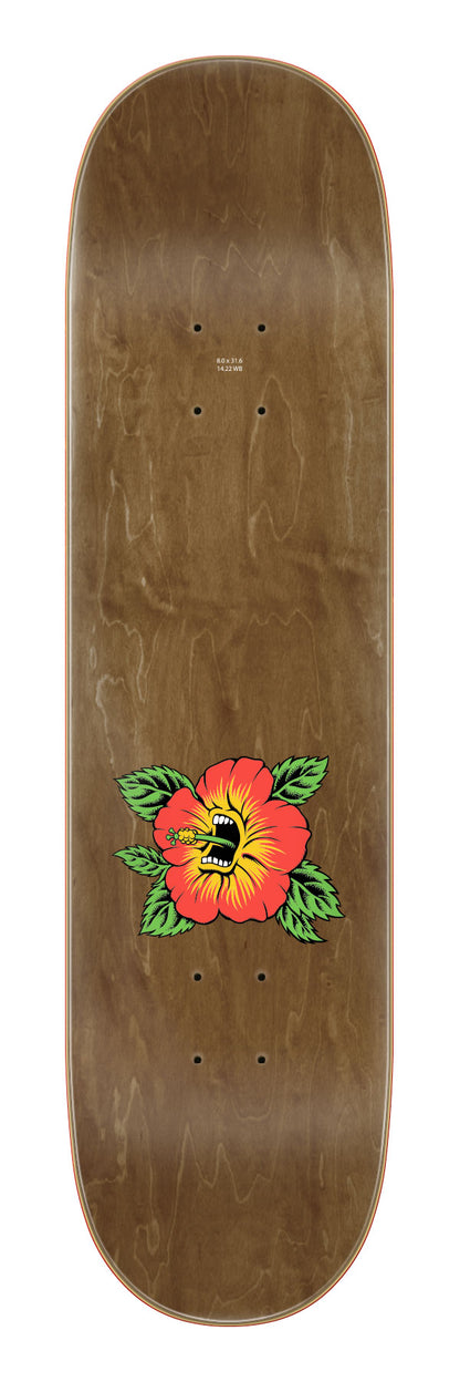 Santa Cruz Screaming Hibiscus Birch 8.00in x 31.60in Skateboard Deck