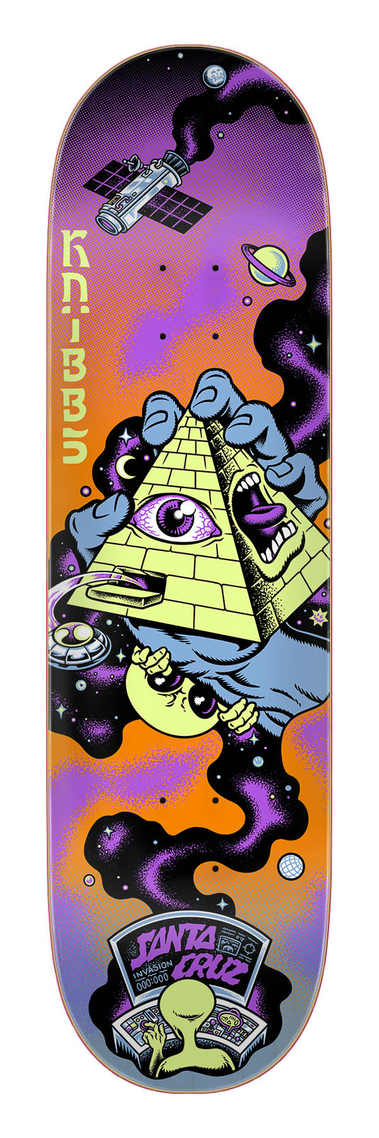 Santa Cruz Knibbs Invasion Hand Pro 8.50in x 31.60in Skateboard Deck