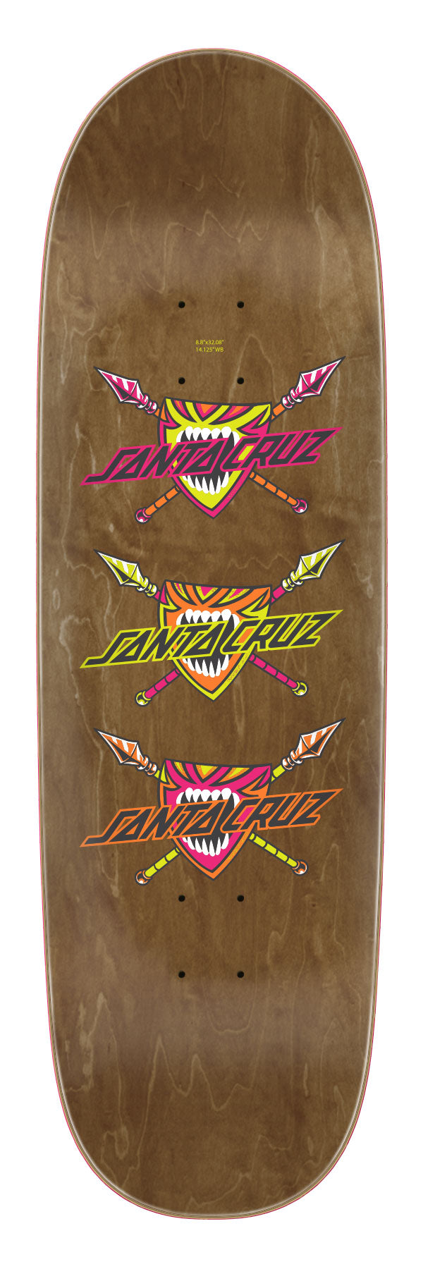 Santa Cruz Salba Firedance Pro Shaped 8.80in x 32.08in Skateboard Deck