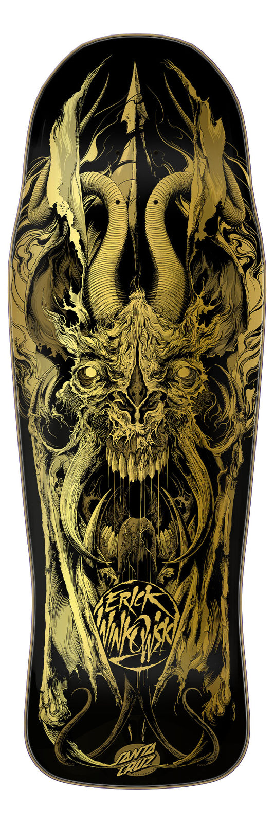 Santa Cruz Winkowski Primeval Gold Pro Shaped 10.34in x 30.54in Skateboard Deck