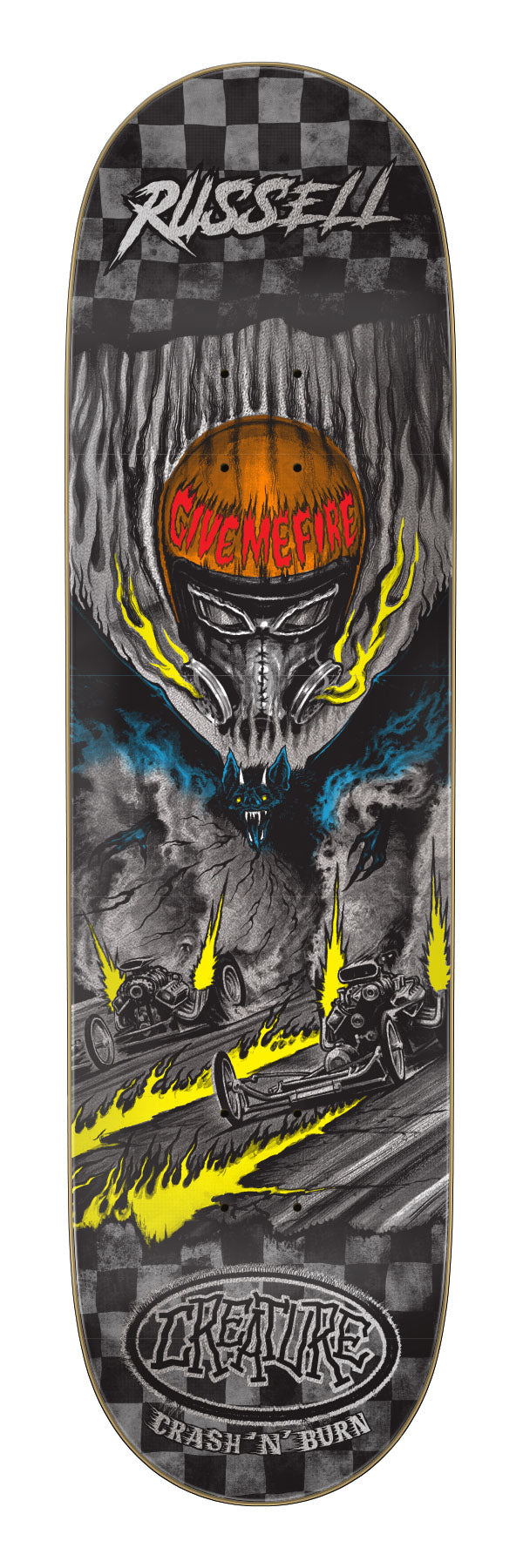 Creature Russell Crash and Burn Pro 8.51in x 31.88in Skateboard Deck