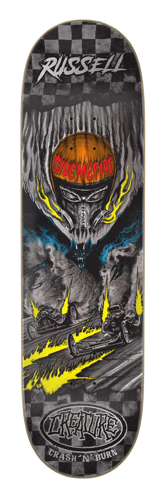 Creature Russell Crash and Burn Pro 8.51in x 31.88in Skateboard Deck