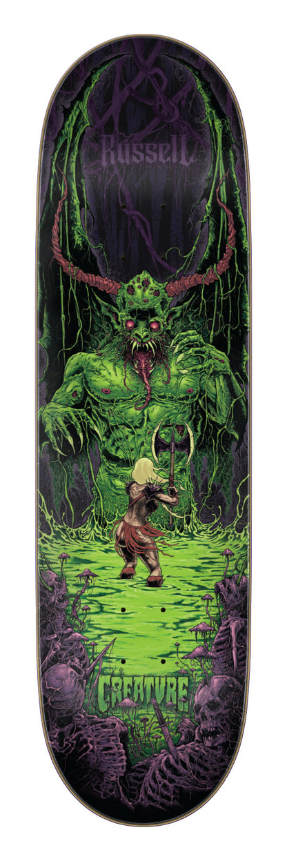Creature Russell Swamp Pro Stumps 8.60in x 31.95in Skateboard Deck