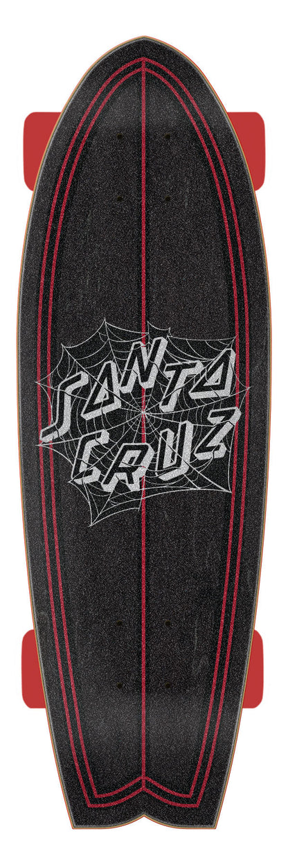 Santa Cruz Tangled Web 8.81in x 27.69in Shark Cruiser Longboard Complete