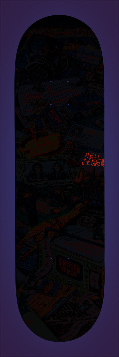 Santa Cruz x Stranger Things Season 5 8.5in x 32.2in Skateboard Deck