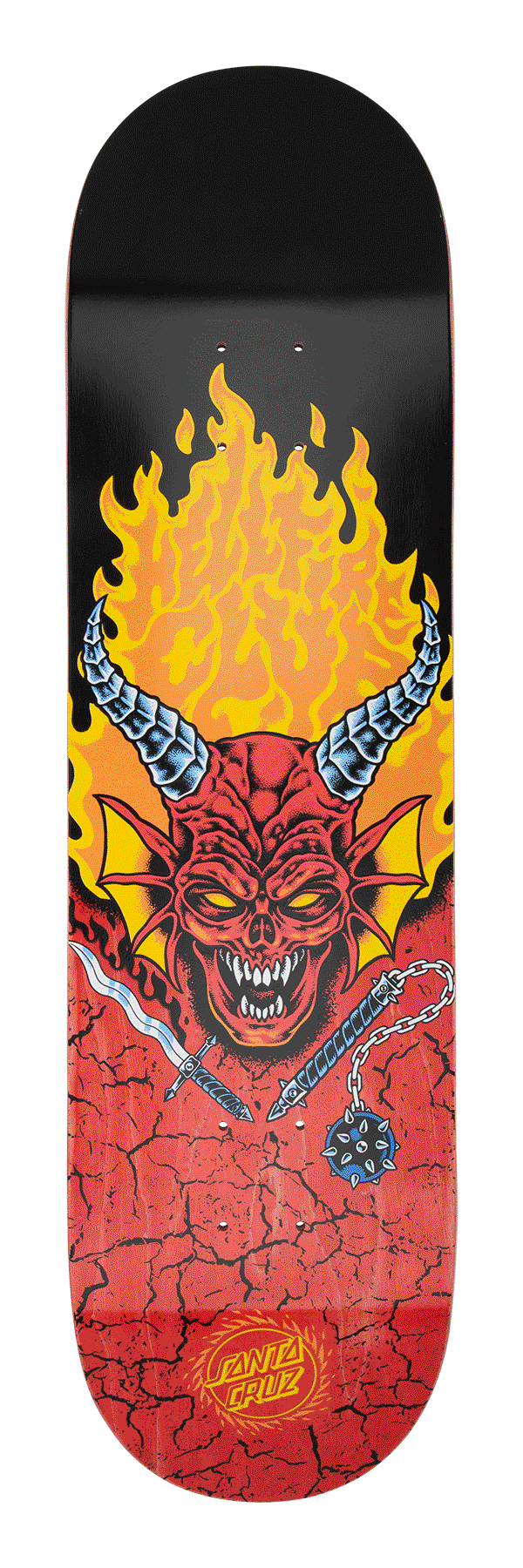 Santa Cruz x Stranger Things Hellfire Club 8.25in x 31.8in Skateboard Deck