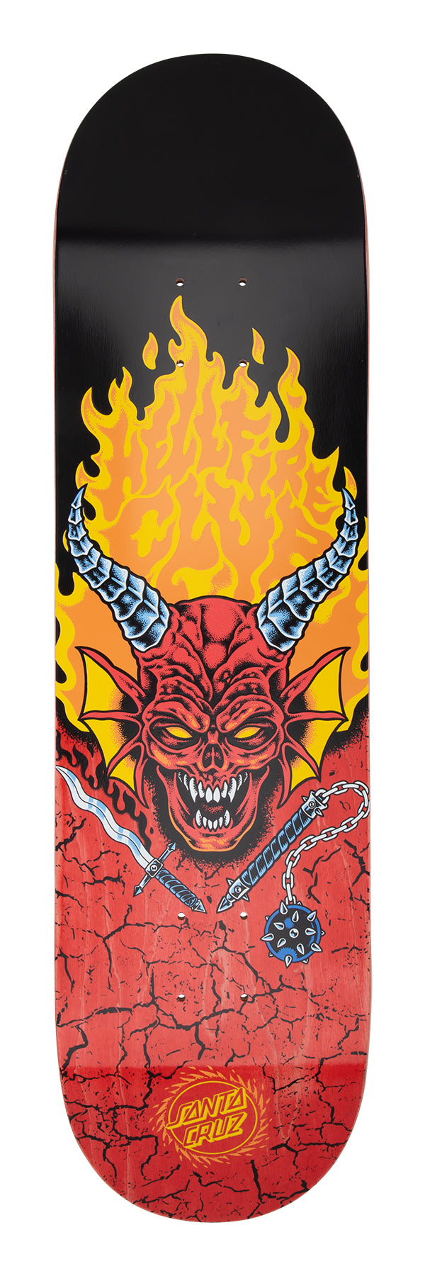 Santa Cruz x Stranger Things Hellfire Club 8.25in x 31.8in Skateboard Deck